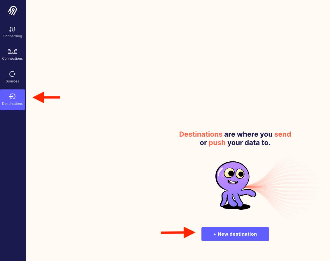 Add a destination in Airbyte - Zoomed